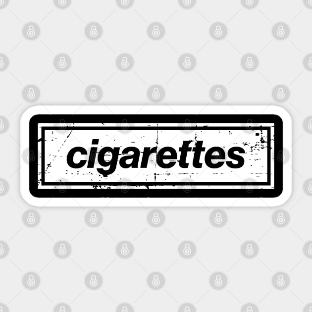 The Cigarette Loving Manchester Indie Music Mancunian White Sticker by Butter Creative